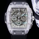 Swiss HUB4700 Hublot Replica Big Bang Transparent Watch -Acrylic Bezel Black Band